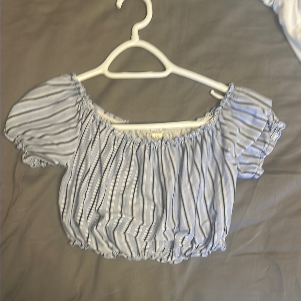 Blue Striped Women's Top